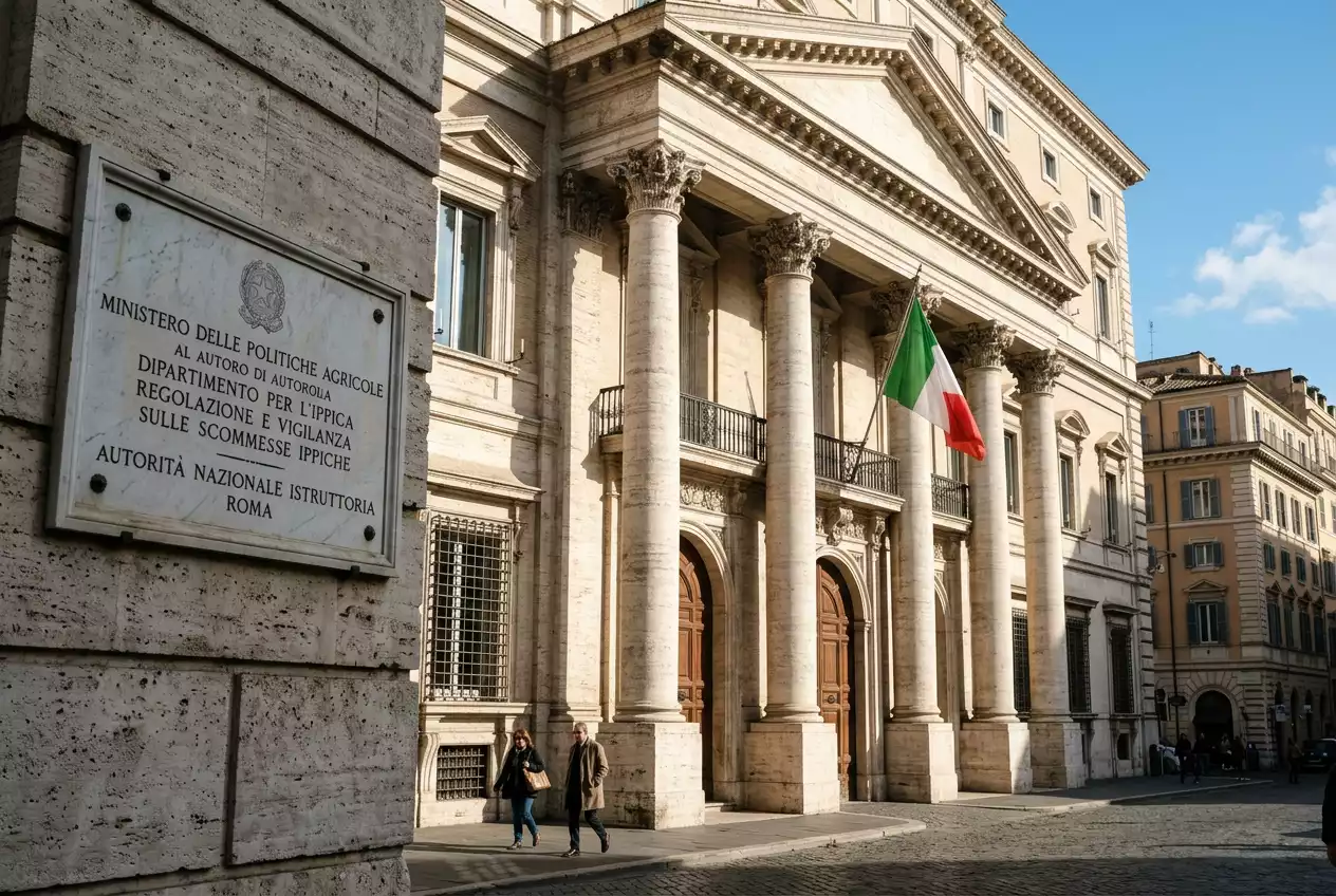 Documento ufficiale con il logo dell'ADM e normativa sulle scommesse ippiche in Italia